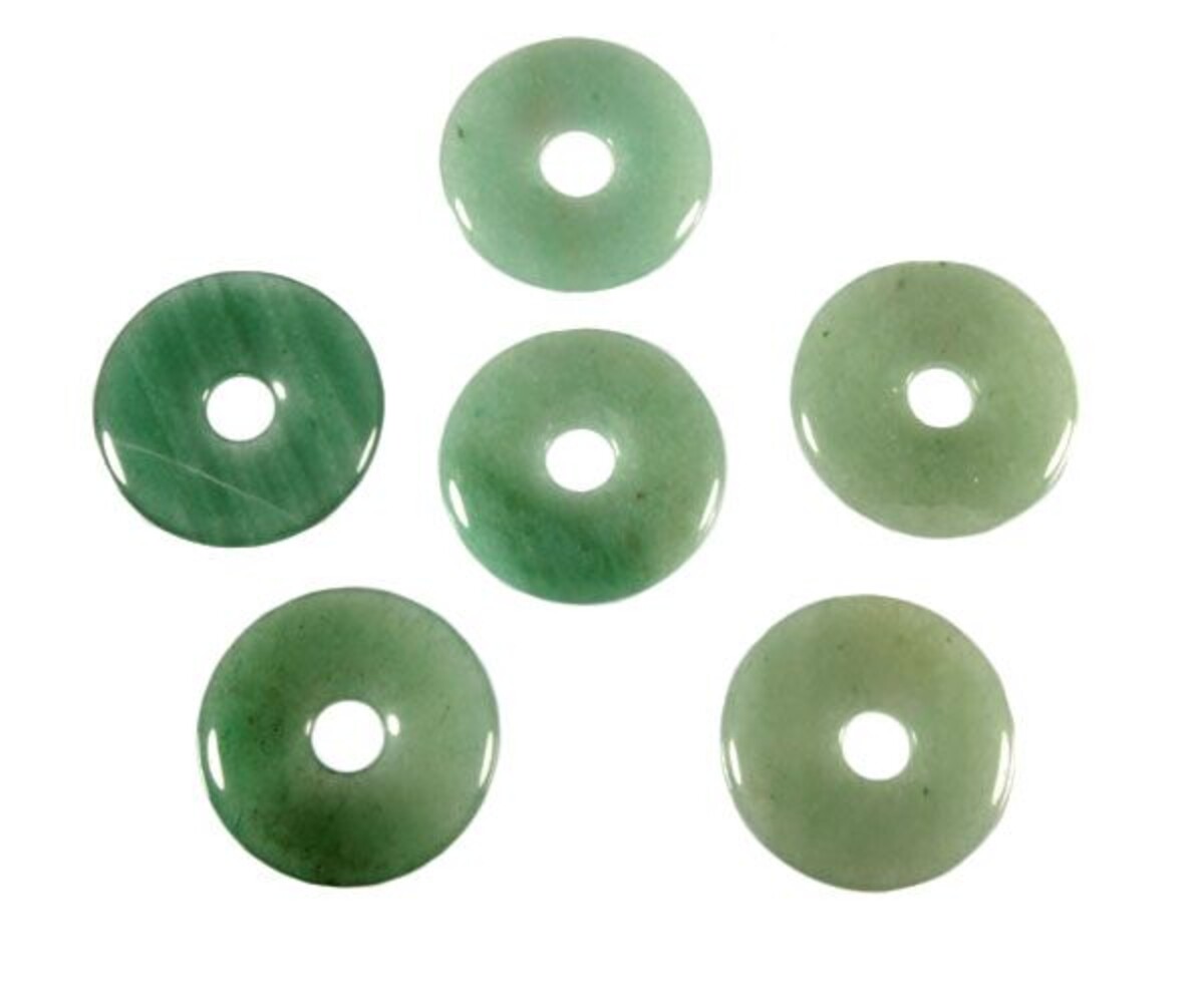 Aventurijn (groen) hanger donut 3 cm Aventurijn (groen) hanger donut 3 cm