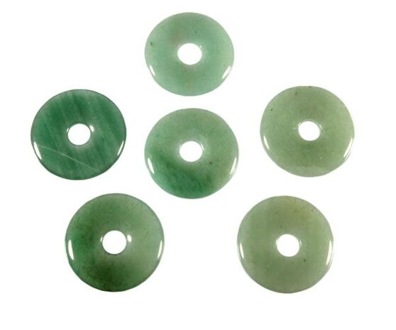 Aventurijn (groen) hanger donut 3 cm Aventurijn (groen) hanger donut 3 cm