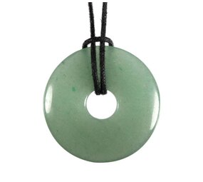 Aventurijn (groen) hanger donut 3 cm Aventurijn (groen) hanger donut 3 cm