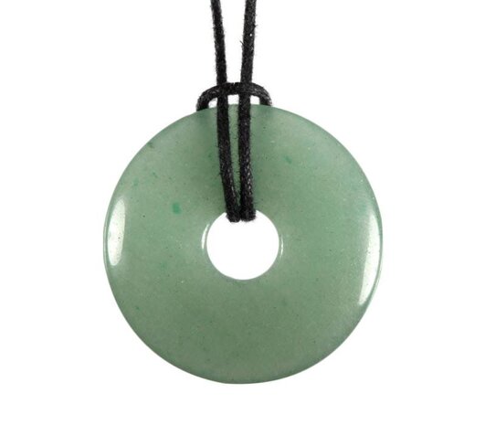 Aventurijn (groen) hanger donut 3 cm Aventurijn (groen) hanger donut 3 cm