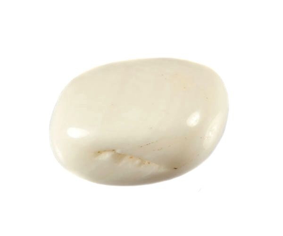 Aragoniet (wit) steen getrommeld 5 - 10 gram Aragoniet (wit) steen getrommeld 5 - 10 gram