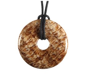 Aragoniet (bruin) hanger donut 3 cm