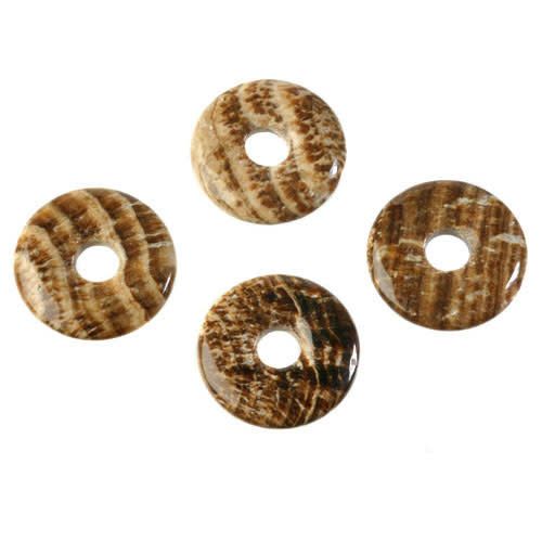 Aragoniet (bruin) hanger donut 3 cm