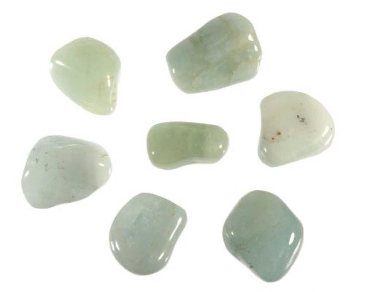 Aquamarijn steen getrommeld 2 - 5 gram Aquamarijn steen getrommeld 2 - 5 gram