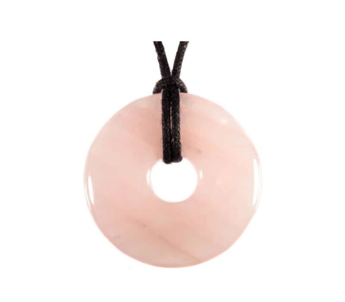 Rozenkwarts hanger donut 3 cm
