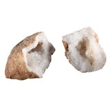 Bergkristal geode paar