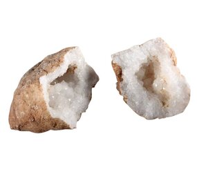 Bergkristal geode paar