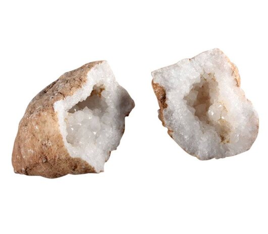 Bergkristal geode paar