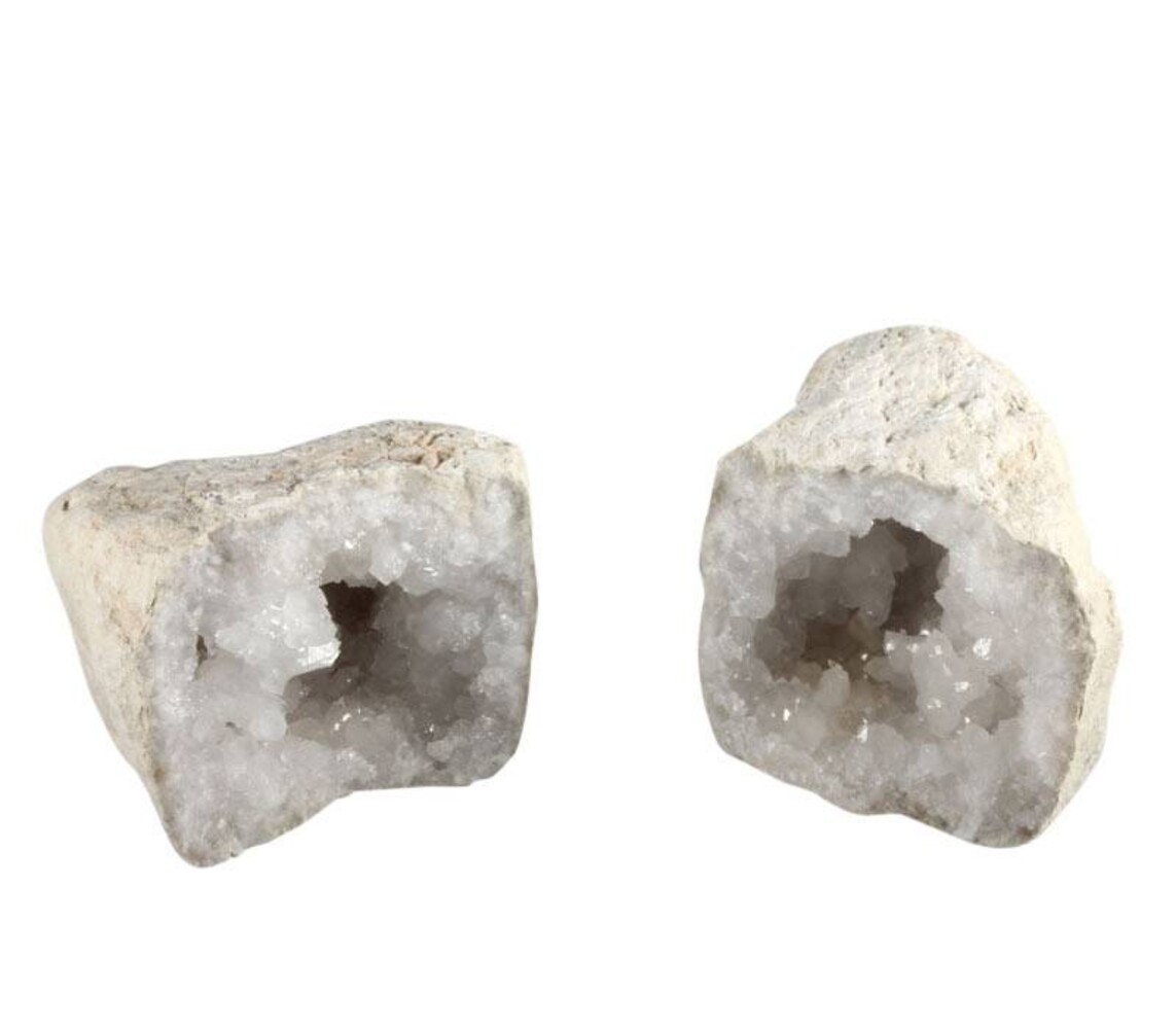 Bergkristal geode paar