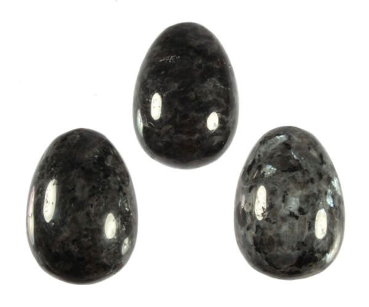 Larvikiet edelsteen ei 4,8 x 3,3 cm Larvikiet edelsteen ei 4,8 x 3,3 cm