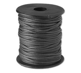 Waskoord zwart 1 meter | 2 mm dik Waskoord zwart 1 meter | 2 mm dik