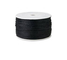 Waskoord zwart 1 meter | 1 mm dik Waskoord zwart 1 meter | 1 mm dik