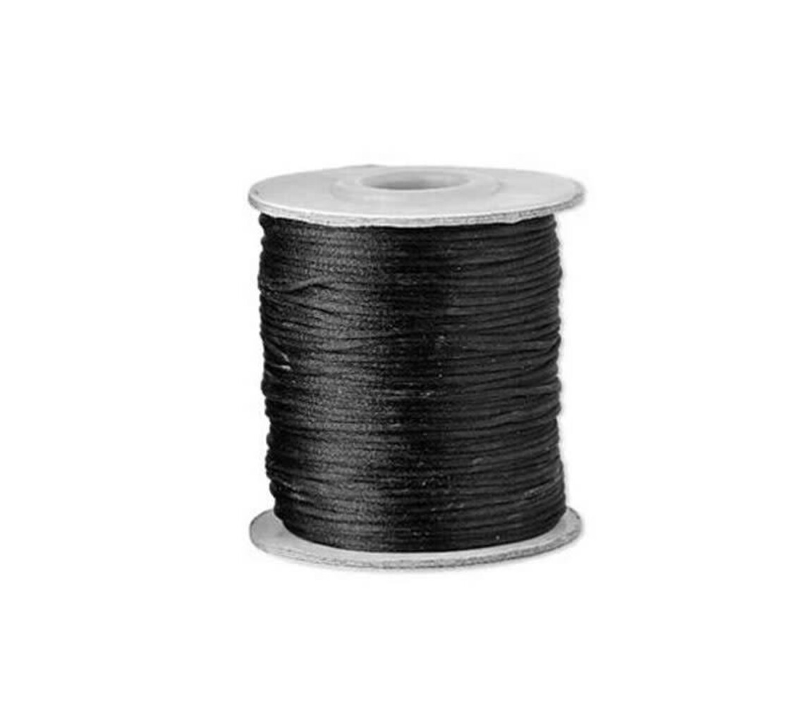 Satijn koord zwart 1 meter Satijn koord zwart 1 meter