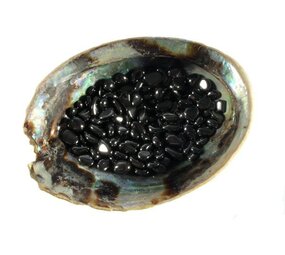 Abalone schelp met hematiet ontlaad mix Abalone schelp met hematiet ontlaad mix