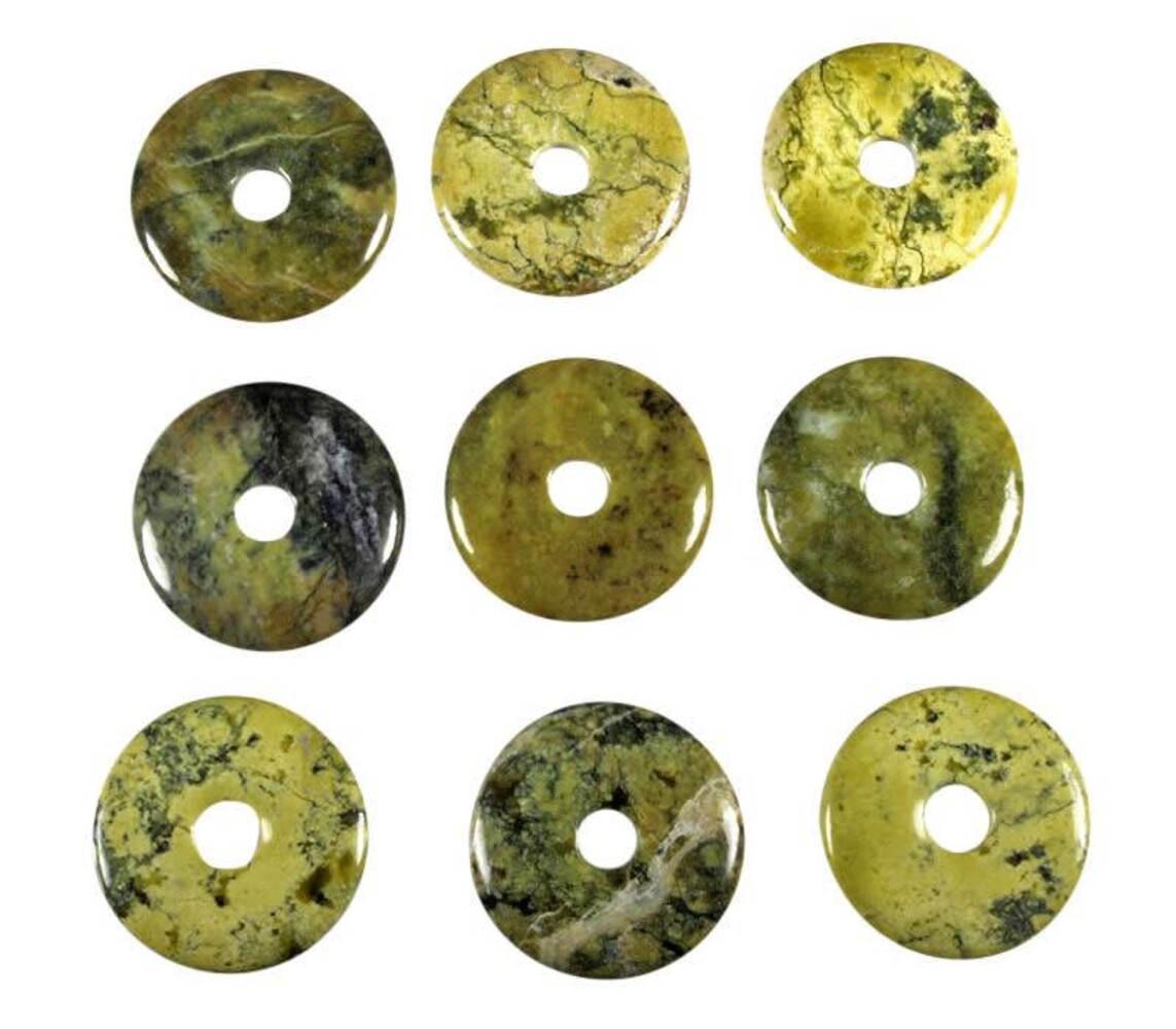 Serpentijn hanger donut 3 cm Serpentijn hanger donut 3 cm