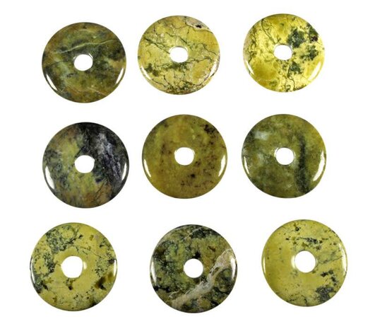 Serpentijn hanger donut 3 cm Serpentijn hanger donut 3 cm