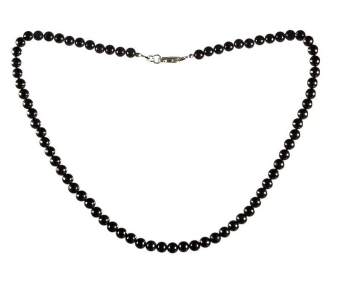 Shungiet ketting 6 mm kralen