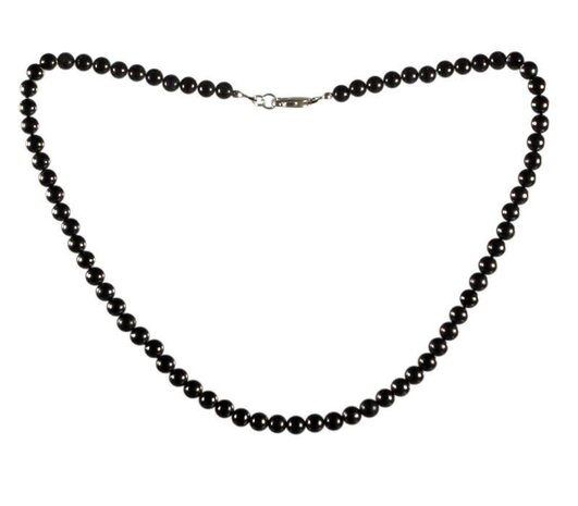 Shungiet ketting 6 mm kralen