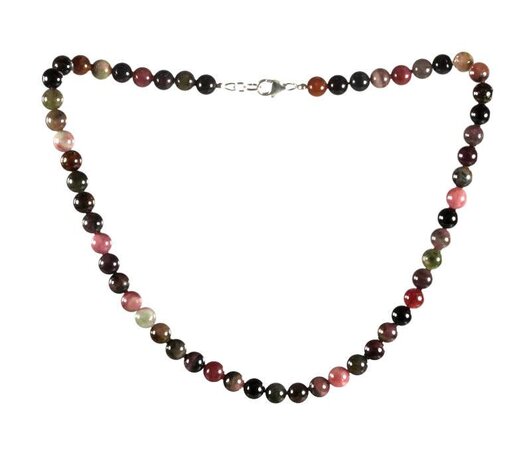 Toermalijn (multicolour) ketting 8 mm kralen