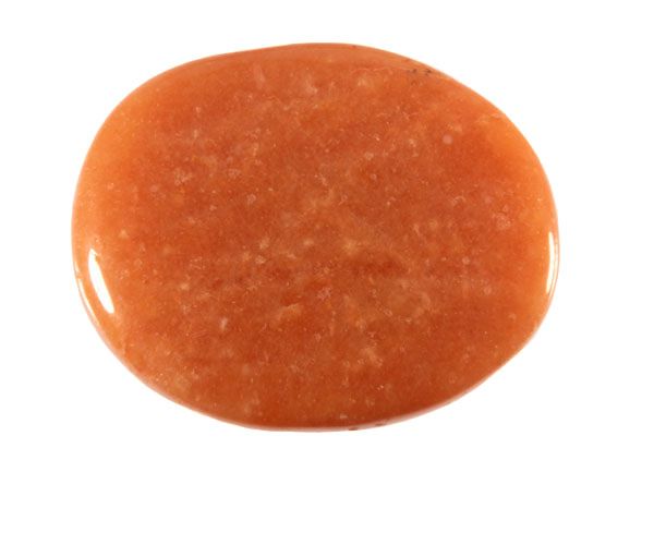 Aventurijn (oranje/rood) steen plat gepolijst