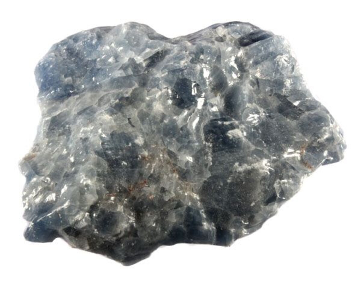 Calciet (blauw) ruw 100 - 175 gram