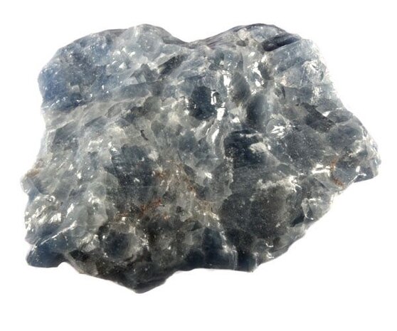 Calciet (blauw) ruw 100 - 175 gram