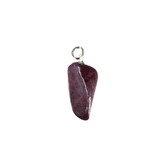 Jade (paars) hanger met zilveren oogje Jade (paars) hanger met zilveren oogje