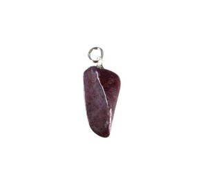 Jade (paars) hanger met zilveren oogje Jade (paars) hanger met zilveren oogje