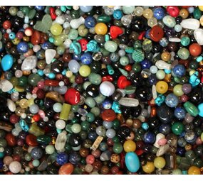 Gemengde edelsteen kralen mix (200 gram) Gemengde edelsteen kralen mix (200 gram)