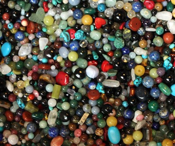 Gemengde edelsteen kralen mix (200 gram) Gemengde edelsteen kralen mix (200 gram)