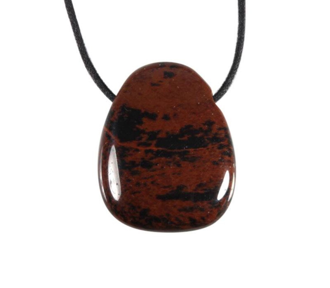 Obsidiaan (mahonie) hanger doorboord Obsidiaan (mahonie) hanger doorboord