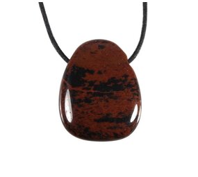 Obsidiaan (mahonie) hanger doorboord Obsidiaan (mahonie) hanger doorboord