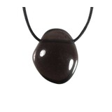 Obsidiaan (apachetranen) hanger doorboord Obsidiaan (apachetranen) hanger doorboord