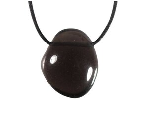 Obsidiaan (apachetranen) hanger doorboord Obsidiaan (apachetranen) hanger doorboord