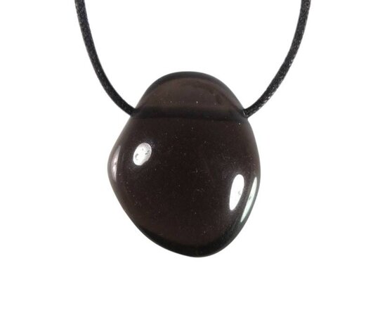 Obsidiaan (apachetranen) hanger doorboord Obsidiaan (apachetranen) hanger doorboord