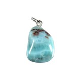 Larimar hanger met zilveren oogje Larimar hanger met zilveren oogje