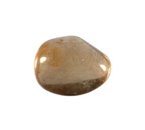 Citrien met rookkwarts (smoky citrien) steen getrommeld 3 - 5 gram Citrien met rookkwarts (smoky citrien) steen getrommeld 3 - 5 gram