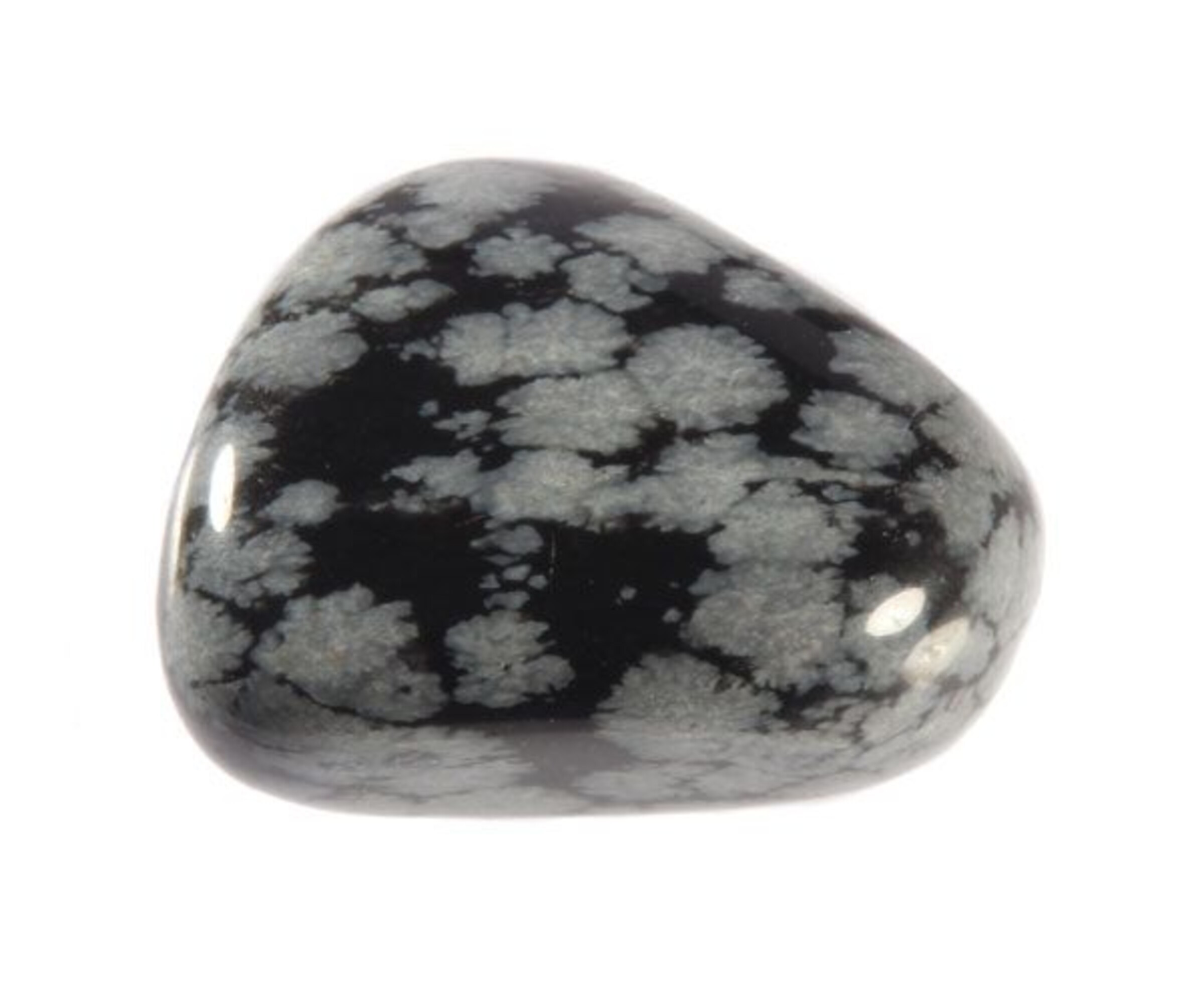Obsidiaan (sneeuwvlok) steen getrommeld 10 - 20 gram - Spiritual Garden