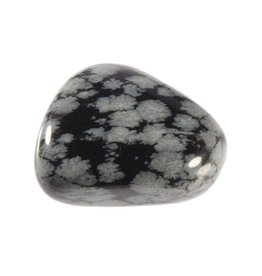 Obsidiaan (sneeuwvlok) steen getrommeld 10 - 20 gram