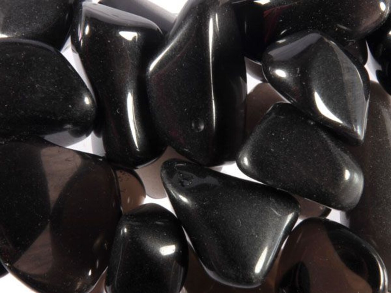 Obsidiaan (apachetranen) steen getrommeld | middel (M)