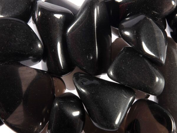 Obsidiaan (apachetranen) steen getrommeld | middel (M)