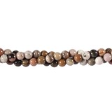 Versteend hout kralen rond 6 mm (streng van 40 cm) Versteend hout kralen rond 6 mm (streng van 40 cm)