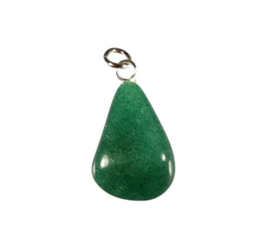 Aventurijn (groen) hanger A-kwaliteit met zilveren oogje Aventurijn (groen) hanger A-kwaliteit met zilveren oogje
