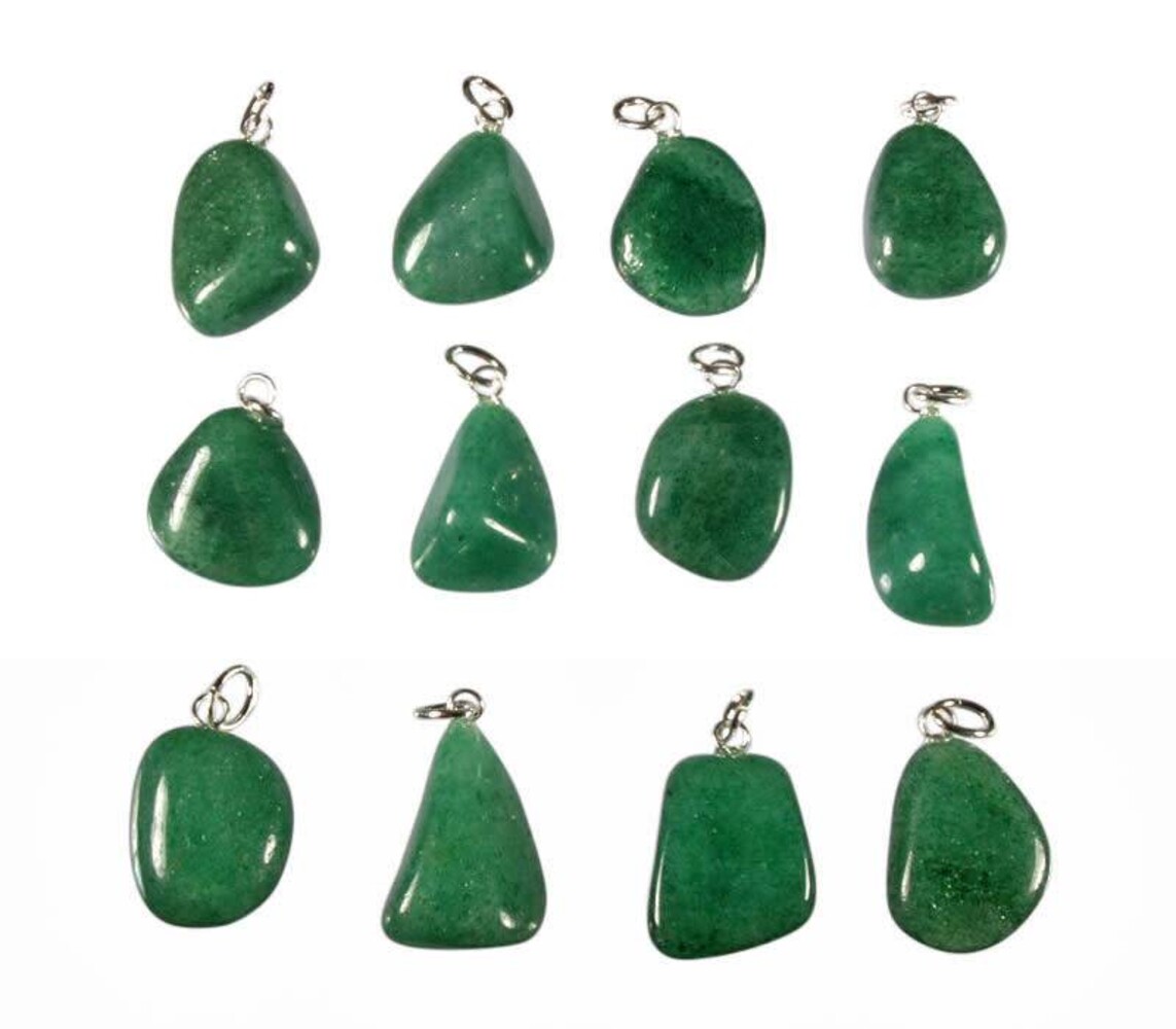 Aventurijn (groen) hanger A-kwaliteit met zilveren oogje Aventurijn (groen) hanger A-kwaliteit met zilveren oogje