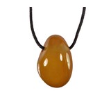 Agaat (geel) hanger doorboord Agaat (geel) hanger doorboord