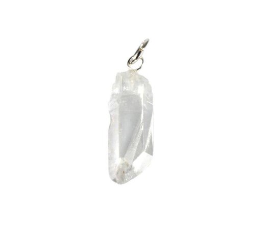 Lemurisch licht hanger kristal met zilveren oogje