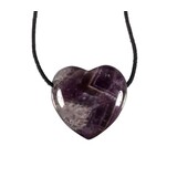 Amethistkwarts hanger hart doorboord Amethistkwarts hanger hart doorboord