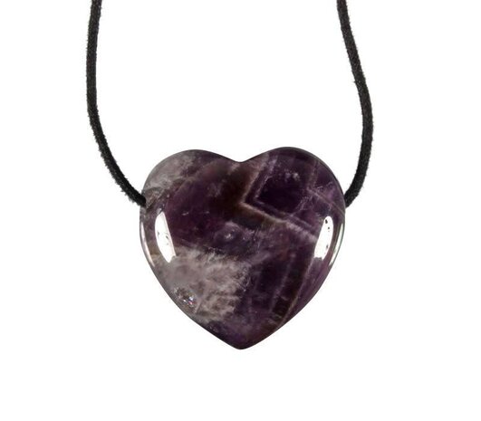Amethistkwarts hanger hart doorboord Amethistkwarts hanger hart doorboord