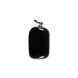 Onyx hanger met zilveren oogje Onyx hanger met zilveren oogje