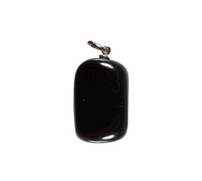 Onyx hanger met zilveren oogje Onyx hanger met zilveren oogje